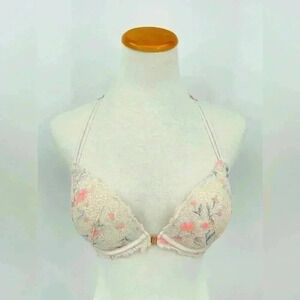 PINK Victoria's Secret Cream Lace Date Push-Up Bra, 34D